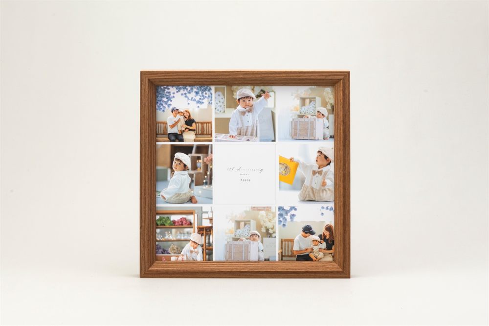 MOKU1212フレームに入れたお宮参りの写真